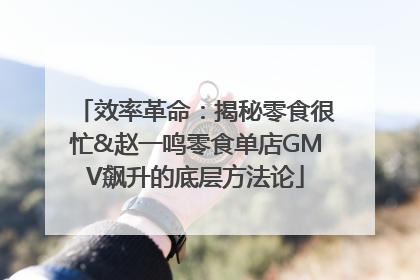 效率革命：揭秘零食很忙&赵一鸣零食单店GMV飙升的底层方法论