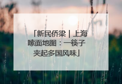新民侨梁｜上海嗦面地图：一筷子夹起多国风味