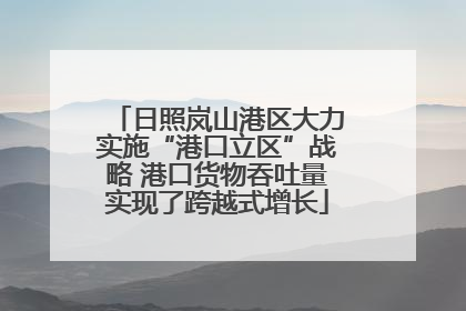 日照岚山港区大力实施“港口立区”战略 港口货物吞吐量实现了跨越式增长