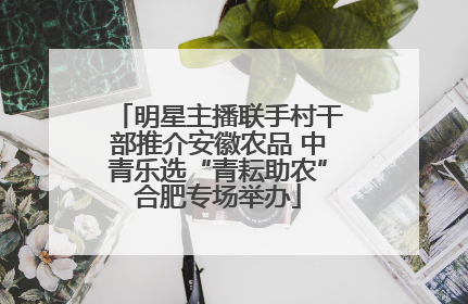 明星主播联手村干部推介安徽农品 中青乐选“青耘助农”合肥专场举办