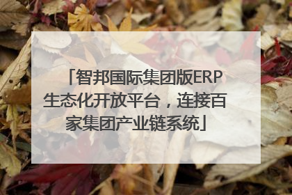 智邦国际集团版ERP生态化开放平台，连接百家集团产业链系统