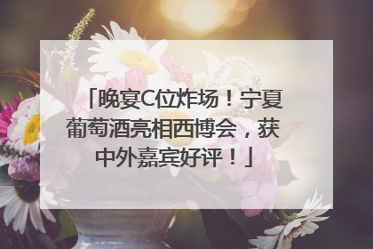 晚宴C位炸场！宁夏葡萄酒亮相西博会，获中外嘉宾好评！