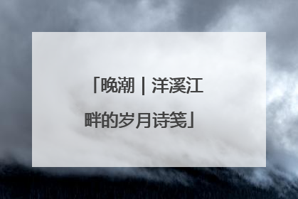 晚潮｜洋溪江畔的岁月诗笺
