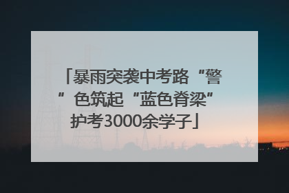 暴雨突袭中考路“警”色筑起“蓝色脊梁”护考3000余学子