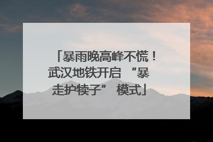 暴雨晚高峰不慌！武汉地铁开启 “暴走护犊子” 模式