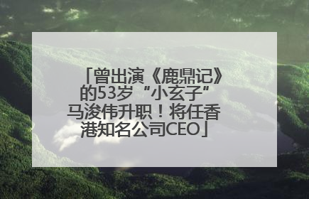 曾出演《鹿鼎记》的53岁“小玄子”马浚伟升职！将任香港知名公司CEO