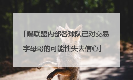 曝联盟内部各球队已对交易字母哥的可能性失去信心