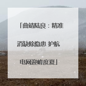 曲靖陆良：精准消缺除隐患 护航电网迎峰度夏