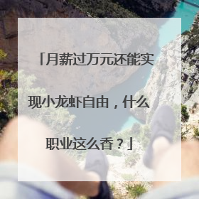 月薪过万元还能实现小龙虾自由，什么职业这么香？
