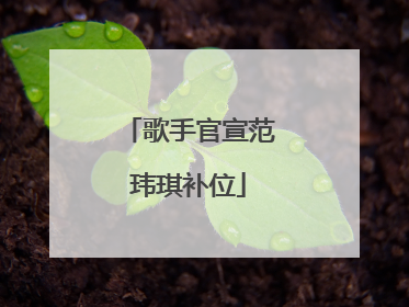 歌手官宣范玮琪补位