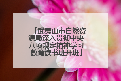 武夷山市自然资源局深入贯彻中央八项规定精神学习教育读书班开班