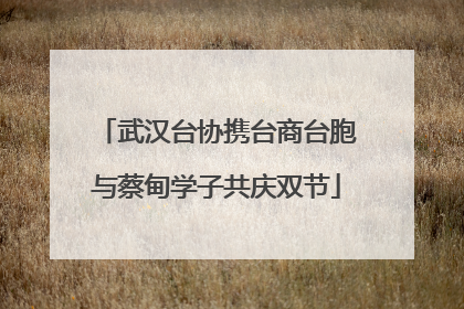 武汉台协携台商台胞与蔡甸学子共庆双节