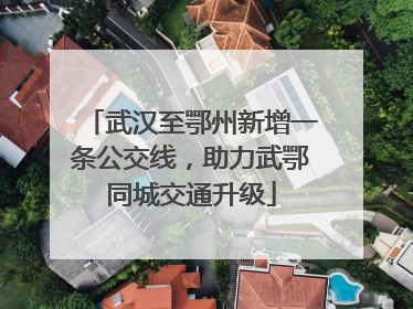 武汉至鄂州新增一条公交线，助力武鄂同城交通升级