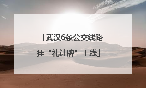 武汉6条公交线路挂“礼让牌”上线