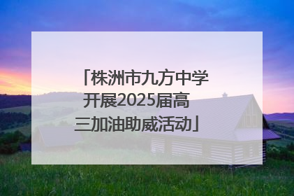 株洲市九方中学开展2025届高三加油助威活动