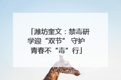 潍坊奎文：禁毒研学迎“双节” 守护青春不“毒”行