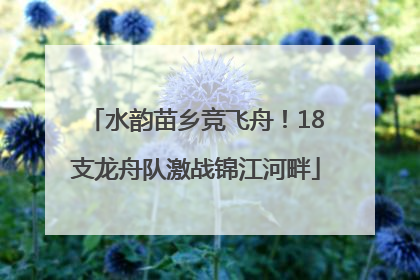 水韵苗乡竞飞舟！18支龙舟队激战锦江河畔