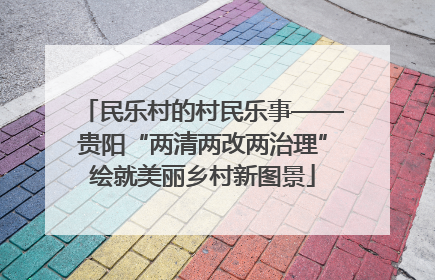 民乐村的村民乐事——贵阳“两清两改两治理”绘就美丽乡村新图景