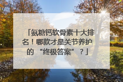 氨糖钙软骨素十大排名！哪款才是关节养护的 “终极答案”？