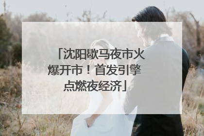 沈阳歇马夜市火爆开市！首发引擎点燃夜经济