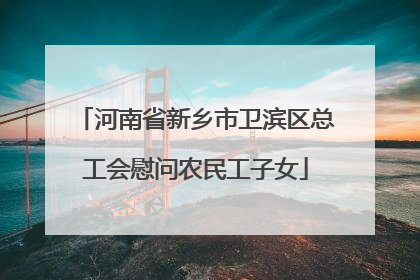 河南省新乡市卫滨区总工会慰问农民工子女