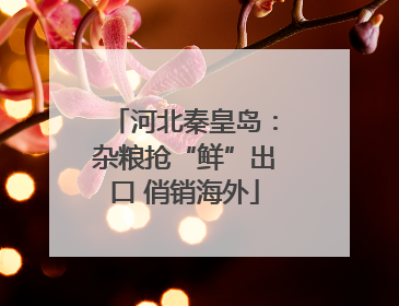 河北秦皇岛：杂粮抢“鲜”出口 俏销海外