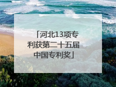 河北13项专利获第二十五届中国专利奖