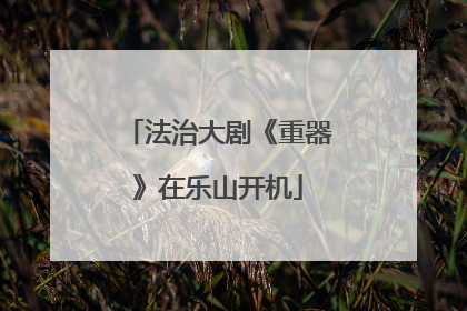 法治大剧《重器》在乐山开机