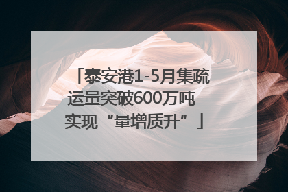 泰安港1-5月集疏运量突破600万吨 实现“量增质升”
