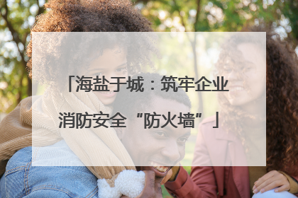 海盐于城：筑牢企业消防安全“防火墙”