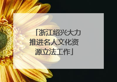 浙江绍兴大力推进名人文化资源立法工作