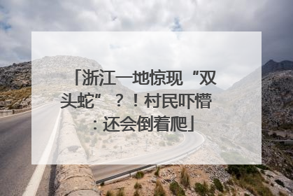 浙江一地惊现“双头蛇”？！村民吓懵：还会倒着爬