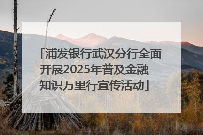 浦发银行武汉分行全面开展2025年普及金融知识万里行宣传活动