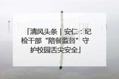 清风头条｜安仁：纪检干部“陪餐监督”守护校园舌尖安全