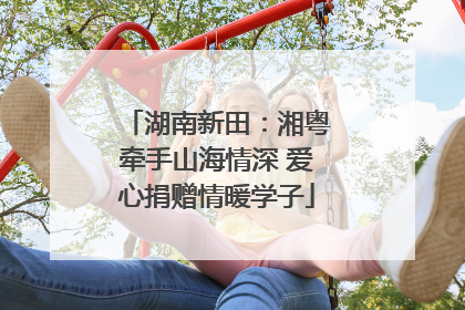 湖南新田：湘粤牵手山海情深 爱心捐赠情暖学子