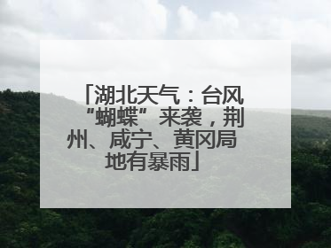湖北天气：台风“蝴蝶”来袭，荆州、咸宁、黄冈局地有暴雨