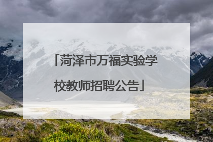 菏泽市万福实验学校教师招聘公告