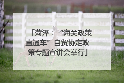 菏泽：“海关政策直通车”自贸协定政策专题宣讲会举行