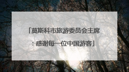 莫斯科市旅游委员会主席：感谢每一位中国游客