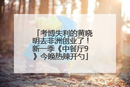 考博失利的黄晓明去非洲创业了！新一季《中餐厅9》今晚热辣开勺