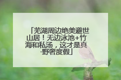 芜湖周边绝美避世山居！无边泳池+竹海和私汤，这才是真·野奢度假