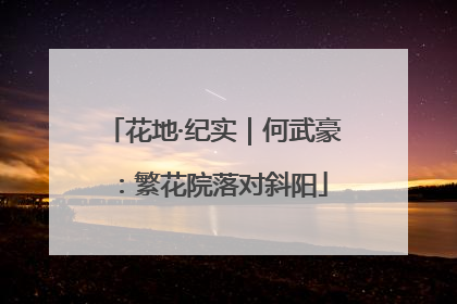 花地·纪实｜何武豪：繁花院落对斜阳
