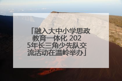 融入大中小学思政教育一体化 2025年长三角少先队交流活动在温岭举办