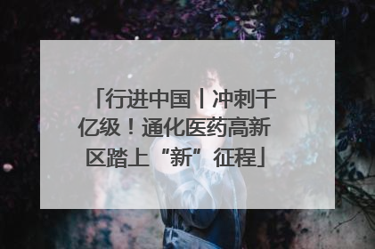 行进中国丨冲刺千亿级！通化医药高新区踏上“新”征程
