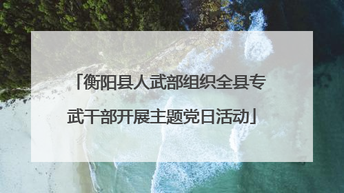 衡阳县人武部组织全县专武干部开展主题党日活动