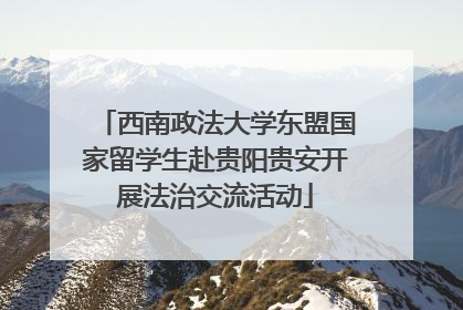 西南政法大学东盟国家留学生赴贵阳贵安开展法治交流活动