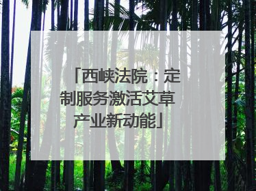 西峡法院：定制服务激活艾草产业新动能