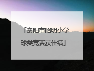 襄阳市昭明小学球类竞赛获佳绩