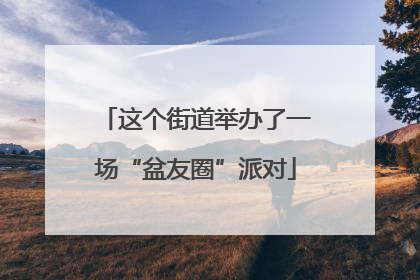 这个街道举办了一场“盆友圈”派对