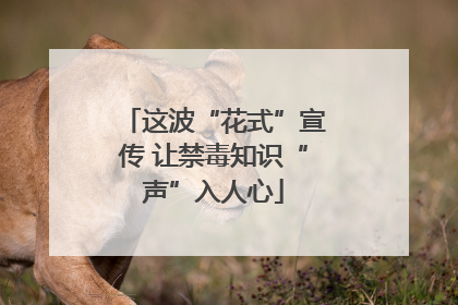 这波“花式”宣传 让禁毒知识“声”入人心